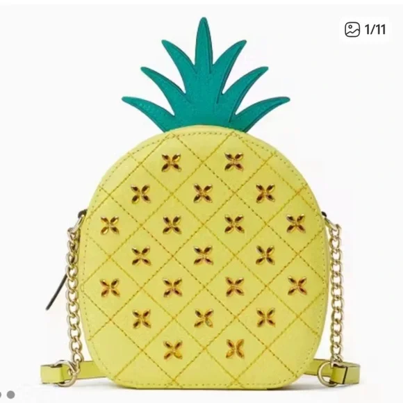 Kate Spade How Refreshing Pineapple Crossbody Novelty Bag EUC - Picture 10 of 12
